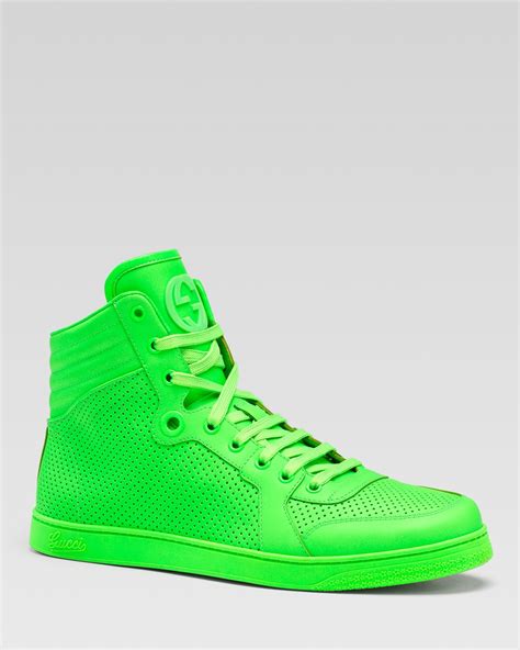 gucci high tops neon|Gucci sneakers for women.